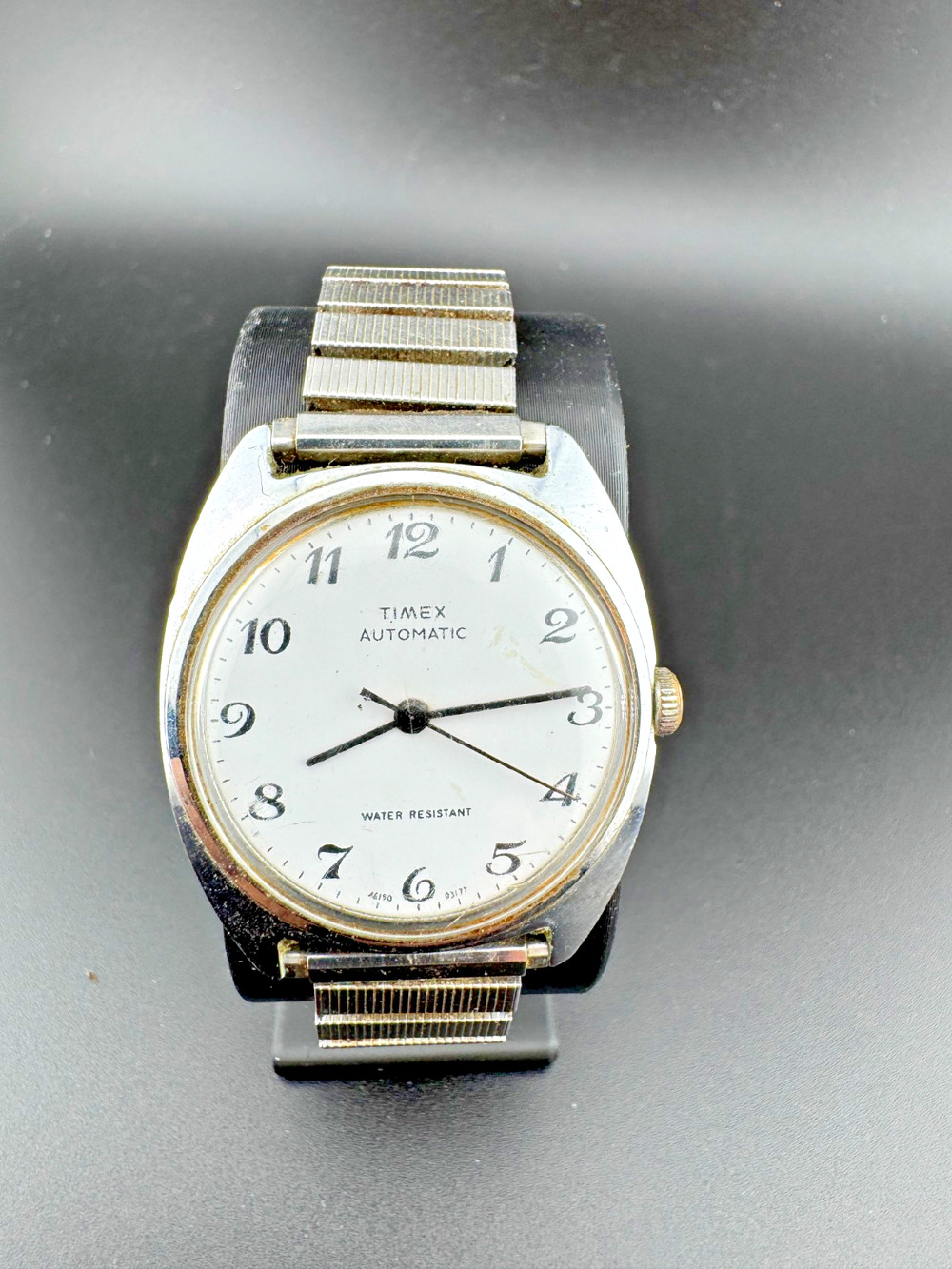Vintage Timex Automatic Watch White Dial Cushion Case